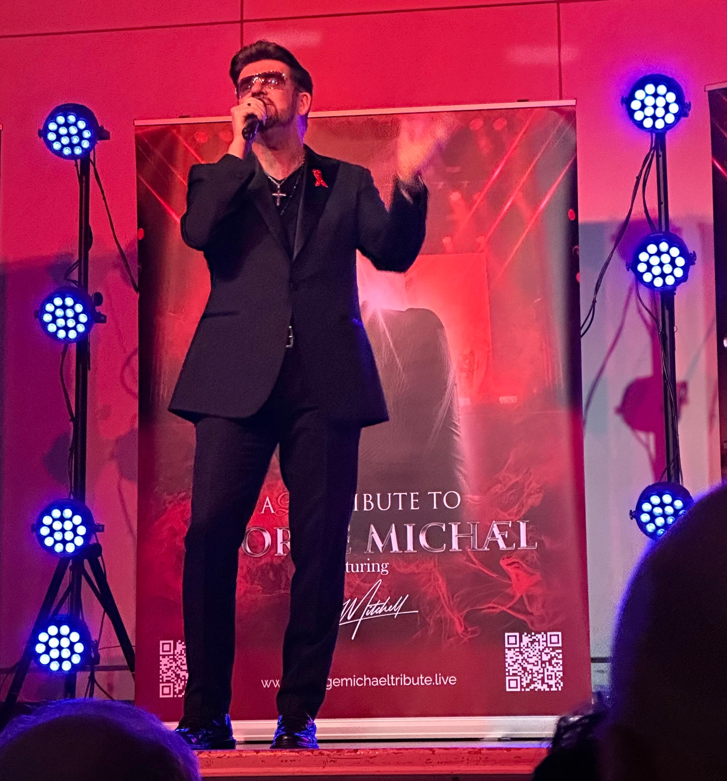 Steve Mitchell performing George Michael tribute